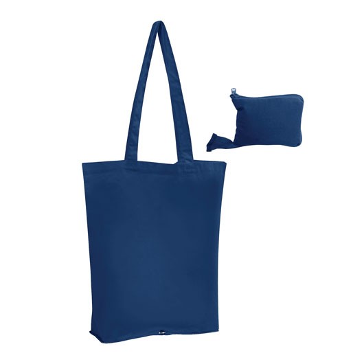 Dark Blue Foldable Calico Bag